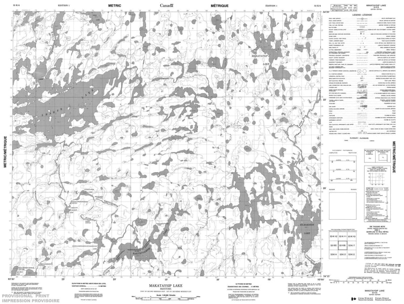 053K06 - MAKATAYSIP LAKE - Topographic Map