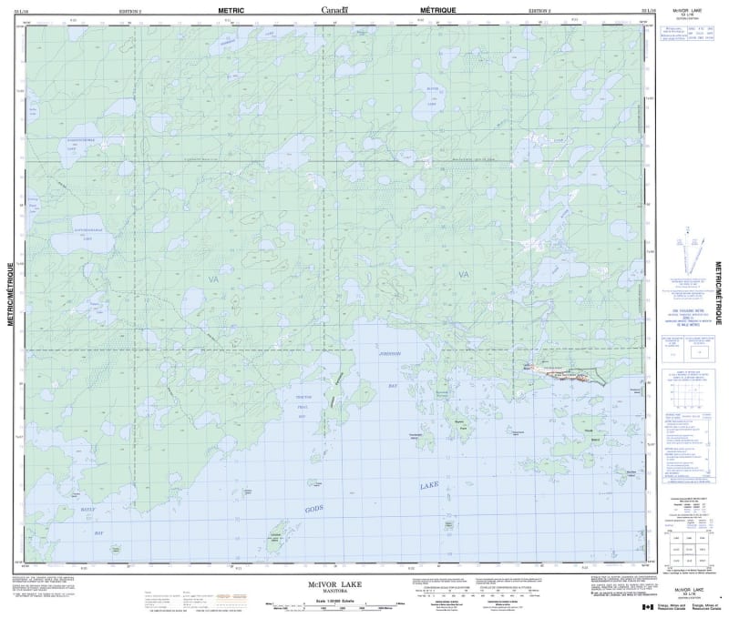 053L16 - MCIVOR LAKE - Topographic Map