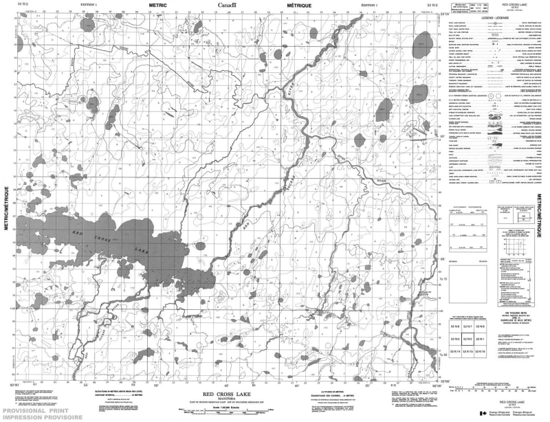 053N02 - RED CROSS LAKE - Topographic Map
