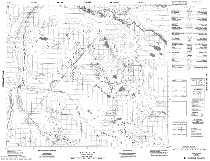 053O06 - REDHEAD LAKES - Topographic Map