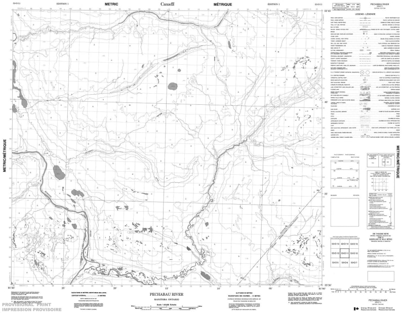 053O11 - PECHABAU RIVER - Topographic Map