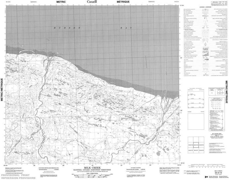 054A14 - MILK CREEK - Topographic Map