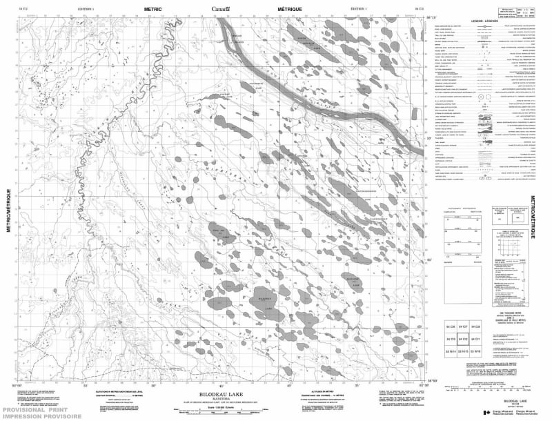 054C02 - BILODEAU LAKE - Topographic Map