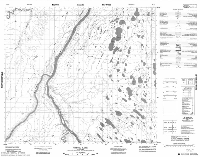 054C07 - CARUSO LAKE - Topographic Map