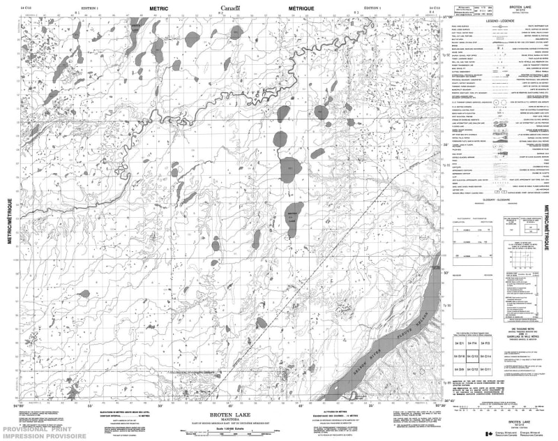 054C13 - BROTEN LAKE - Topographic Map