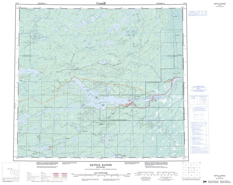 054D - KETTLE RAPIDS - Topographic Map
