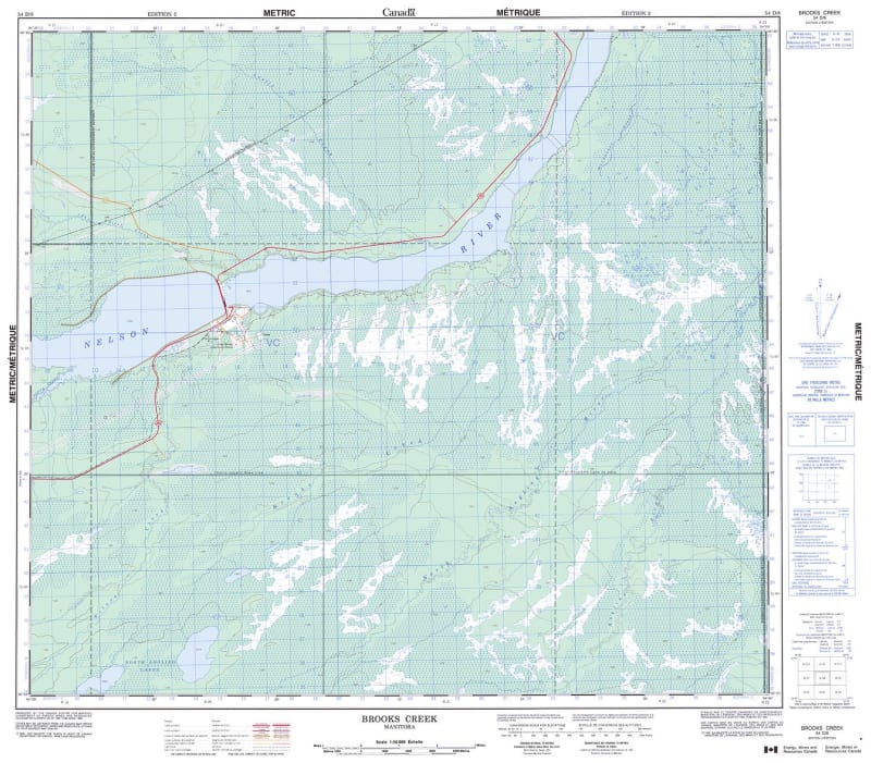 054D08 - BROOKS CREEK - Topographic Map