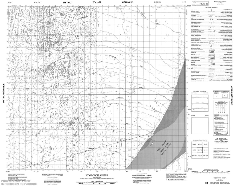 054F02 - WOODCOCK CREEK - Topographic Map