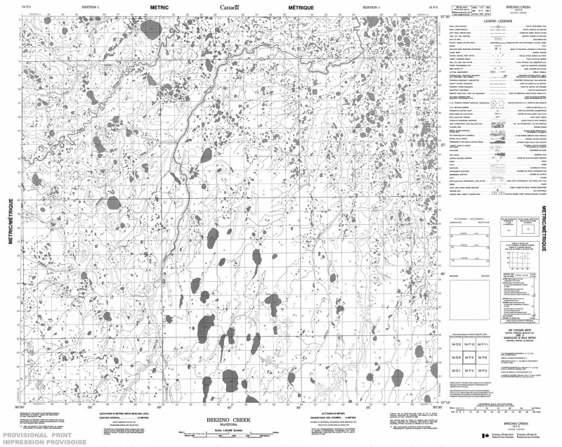 054F05 - BREZINO CREEK - Topographic Map