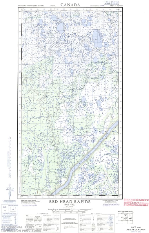 054L02W - RED HEAD RAPIDS - Topographic Map