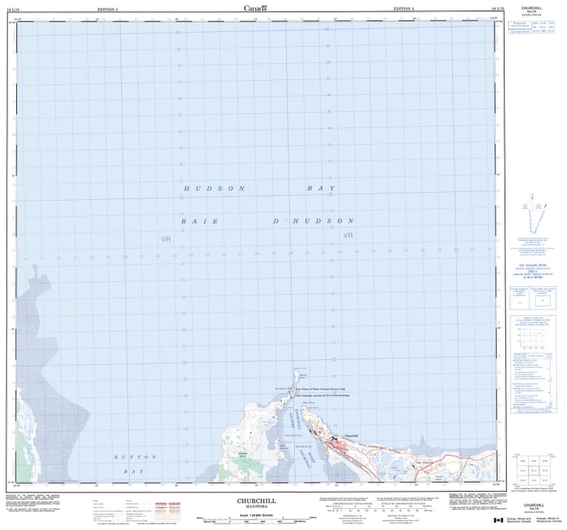 054L16 - CHURCHILL - Topographic Map
