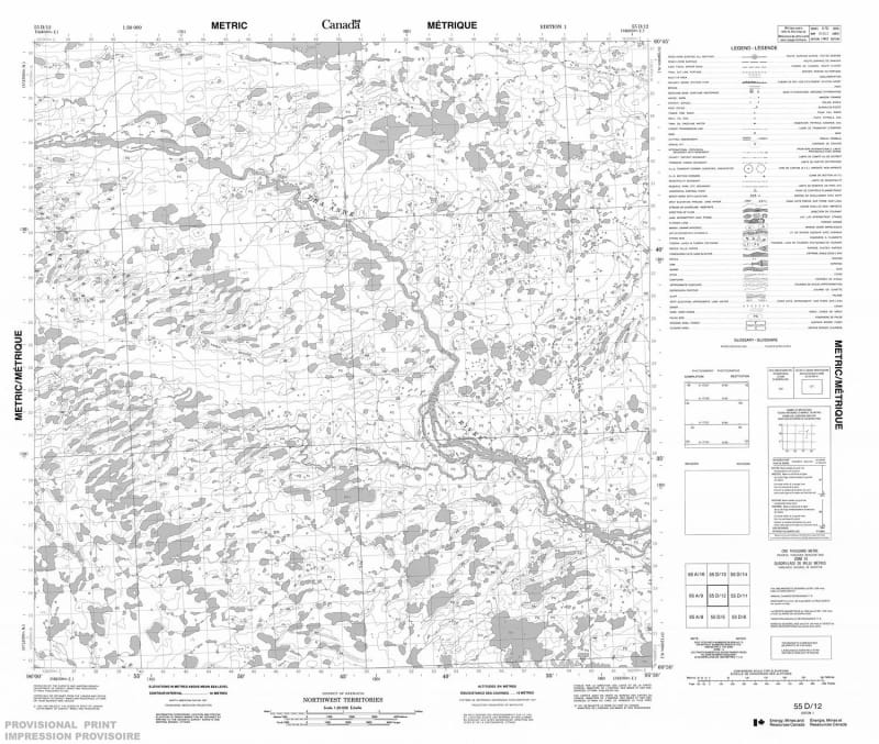 055D12 - NO TITLE - Topographic Map
