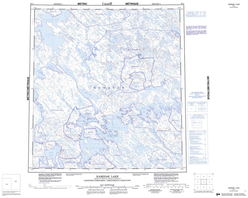 055L - KAMINAK LAKE - Topographic Map