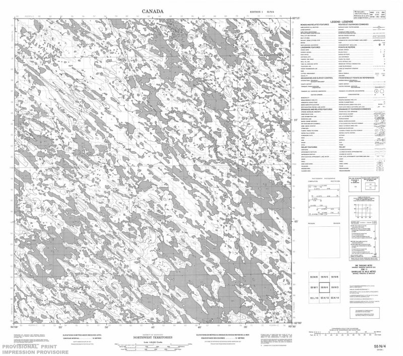 055N04 - NO TITLE - Topographic Map
