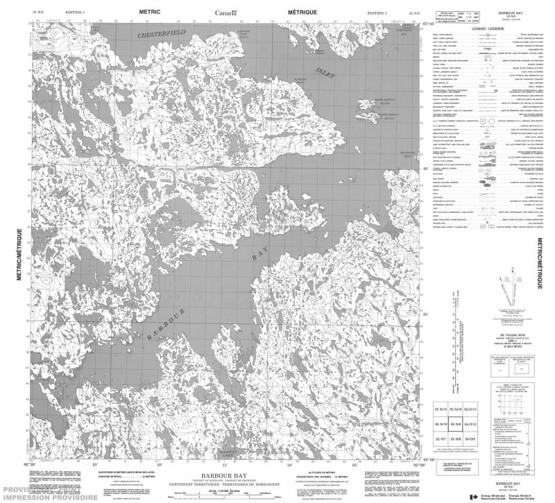 055N09 - BARBOUR BAY - Topographic Map