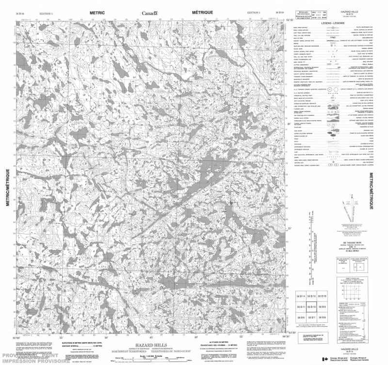 056B10 - HAZARD HILLS - Topographic Map