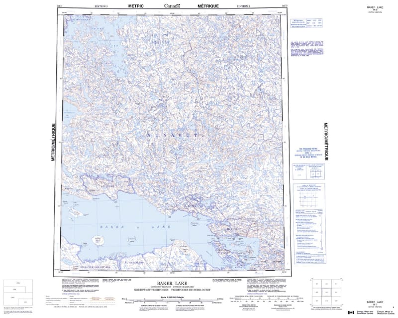 056D - BAKER LAKE - Topographic Map