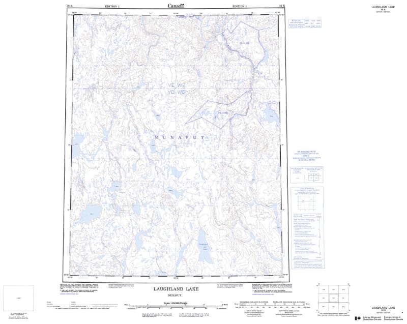 056K - LAUGHLAND LAKE - Topographic Map