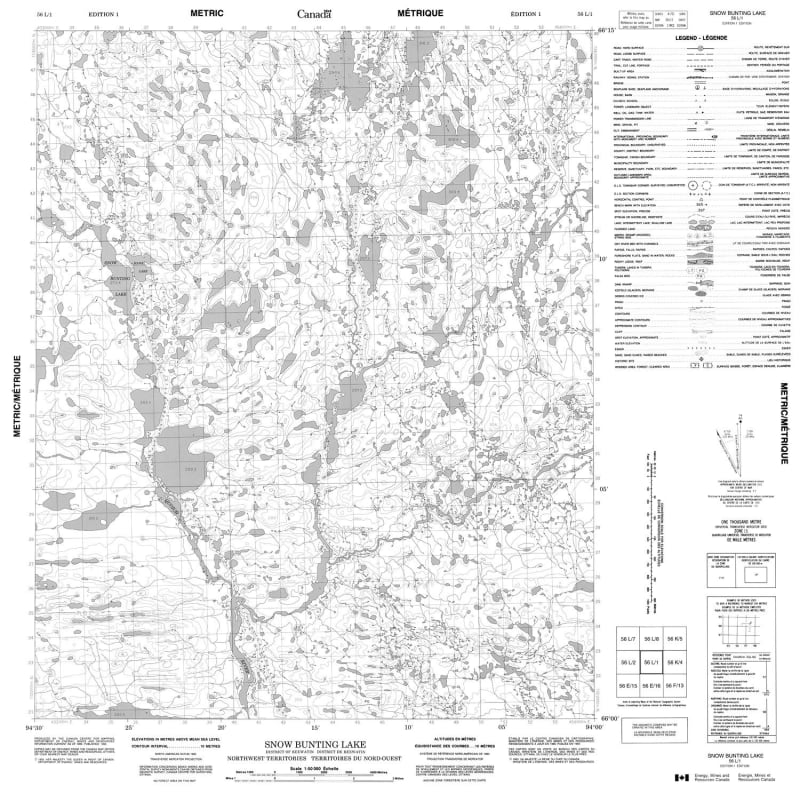 056L01 - SNOW BUNTING LAKE - Topographic Map