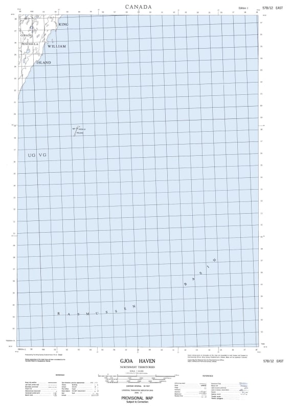 057B12E - GJOA HAVEN - Topographic Map