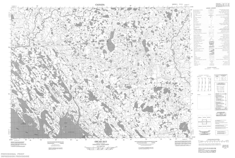 057C13 - OSCAR BAY - Topographic Map