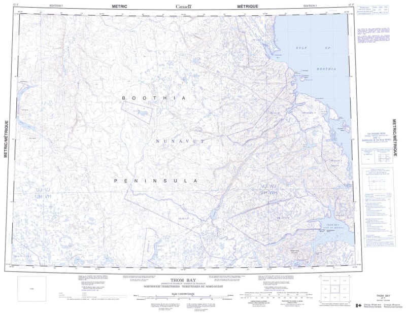 057F - THOM BAY - Topographic Map