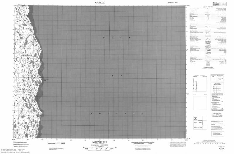 057G01 - MOLTKE BAY - Topographic Map