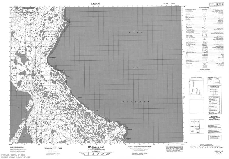 057G10 - BABBAGE BAY - Topographic Map