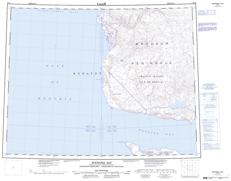 057H - BOURASSA BAY - Topographic Map