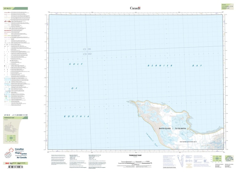 057H02 - THIBOULT BAY - Topographic Map