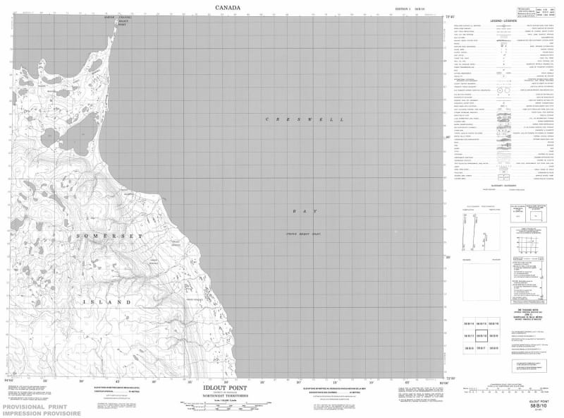 058B10 - IDLOUT POINT - Topographic Map