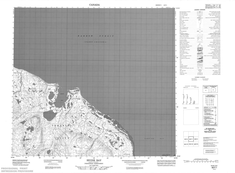 058F01 - IRVINE BAY - Topographic Map