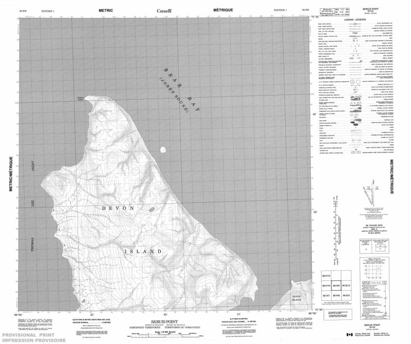 058H09 - SKRUIS POINT - Topographic Map