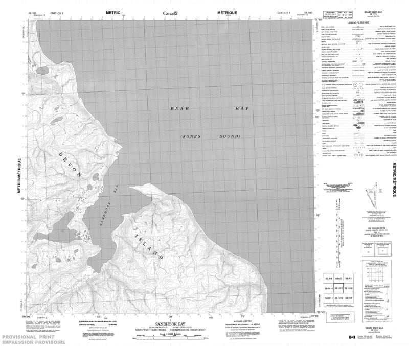 058H15 - SANDHOOK BAY - Topographic Map