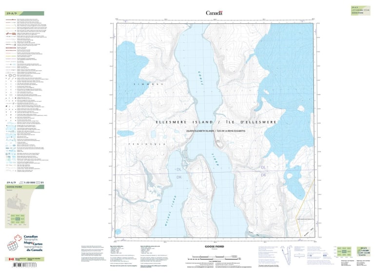 059A09 - GOOSE FIORD - Topographic Map