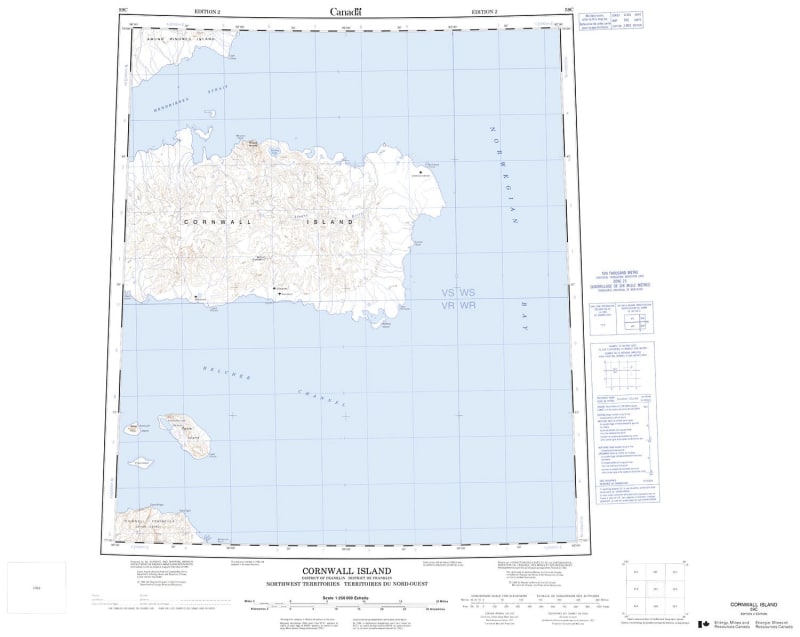 059C - CORNWALL ISLAND - Topographic Map