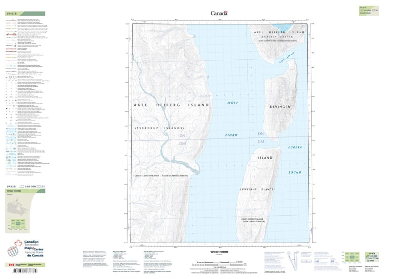 059E08 - WOLF FIORD - Topographic Map