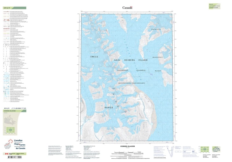 059G09 - ICEBERG GLACIER - Topographic Map
