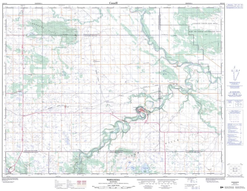 062G12 - WAWANESA - Topographic Map