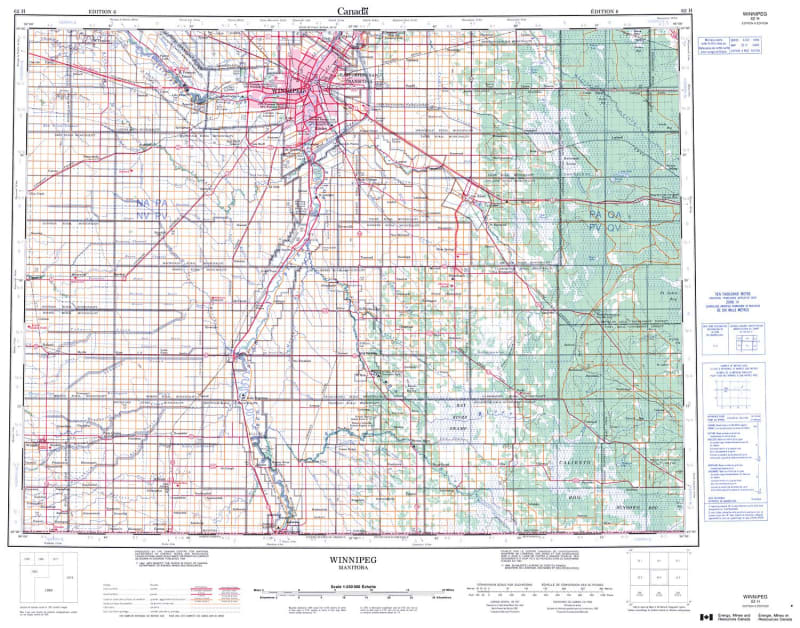 062H - WINNIPEG - Topographic Map