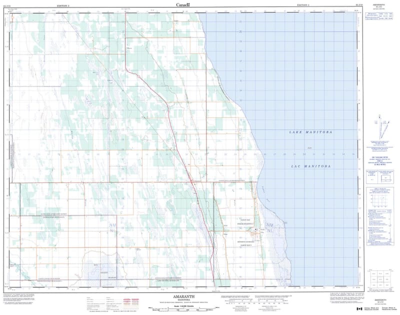 062J10 - AMARANTH - Topographic Map