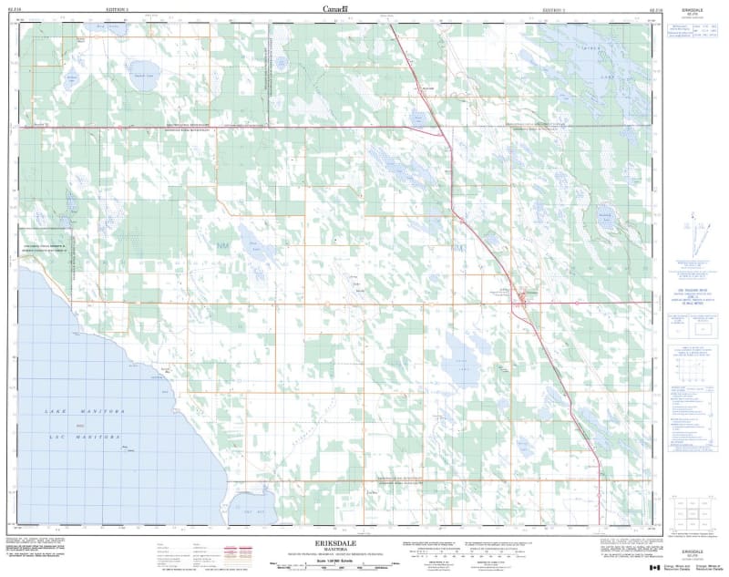 062J16 - ERIKSDALE - Topographic Map