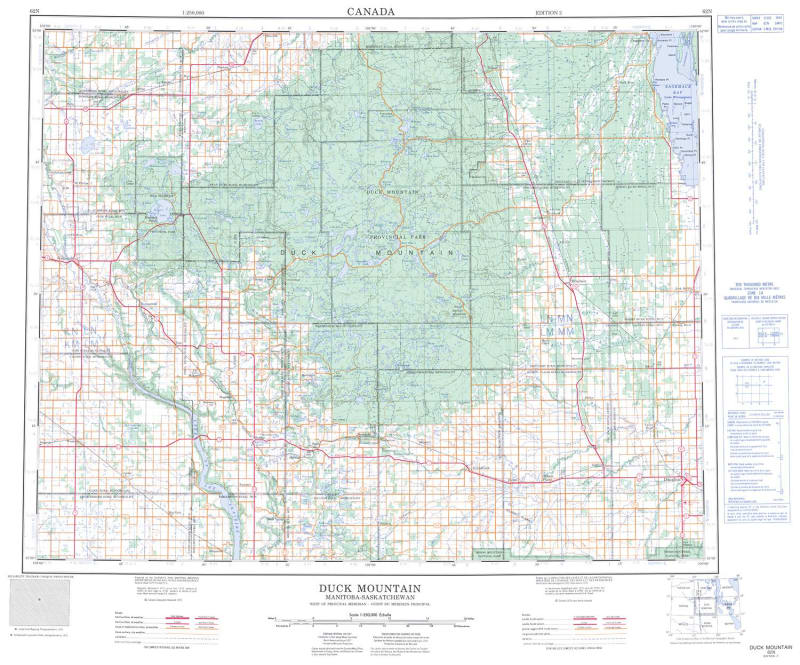 062N - DUCK MOUNTAIN - Topographic Map