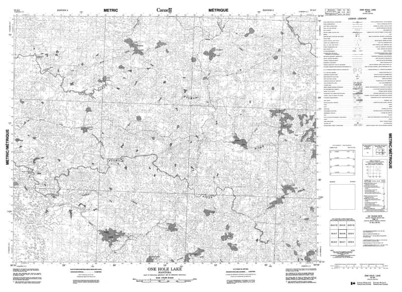 063A08 - ONE HOLE LAKE - Topographic Map