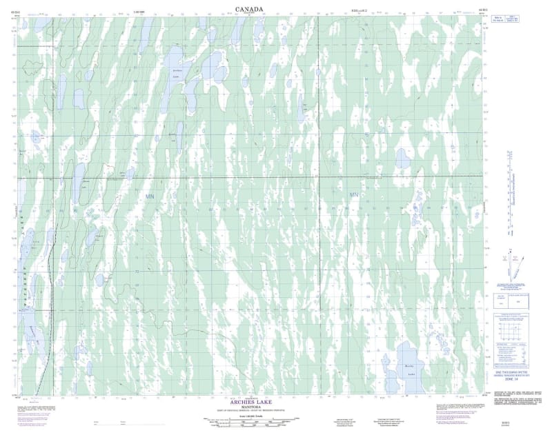 063B03 - ARCHIES LAKE - Topographic Map
