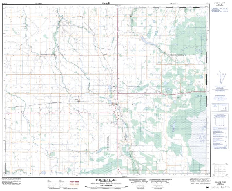 063D13 - CROOKED RIVER - Topographic Map