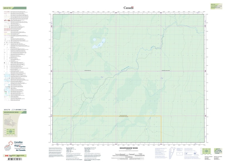 063E13 - MISSIPUSKIOW RIVER - Topographic Map