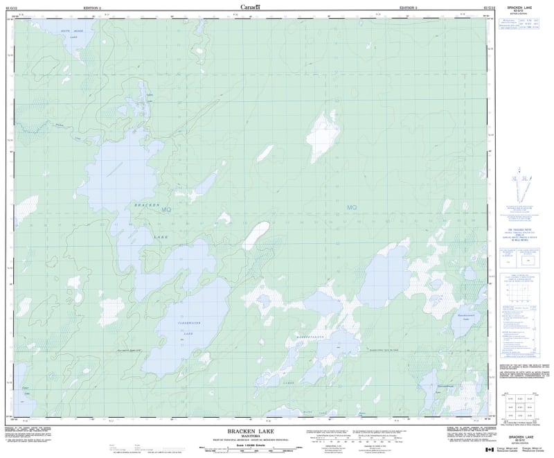 063G12 - BRACKEN LAKE - Topographic Map