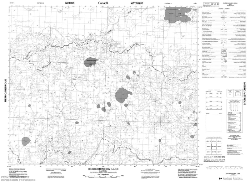 063H07 - OKESKIMUNISEW LAKE - Topographic Map