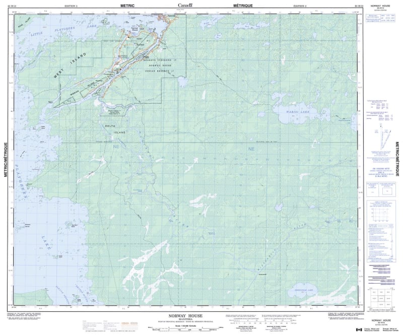 063H13 - NORWAY HOUSE - Topographic Map